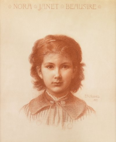 Nora Beausire, Liverpool sanat koleksiyoncusunun kızı by Edward Robert Hughes