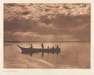 Portföy IX, Plaka 316: Puget Sound'da Gün Batımı by Edward S. Curtis