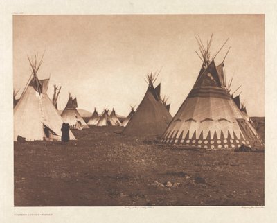 Portföy VI, Levha 186: Boyalı Lodges - Piegan by Edward S. Curtis