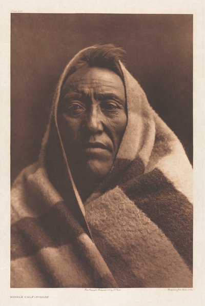 Portföy VI, Plaka 202: Orta Buzağı - Piegan by Edward S. Curtis