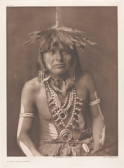 Portföy XII, Levha 429: Bir Walpi Yılan Rahibi by Edward S. Curtis