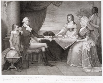 Washington Ailesi, 1798 (gravür ve noktalı gravür) by Edward Savage