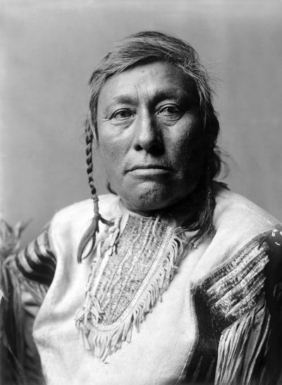 Uzun Süreli Köpek, kızılderili, yak. 1908, fotoğraf Edward S. Curtis by Edward Sheriff Curtis