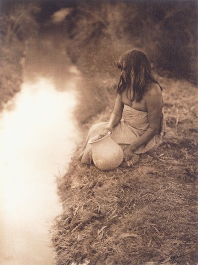 Akıntıdaki Maricopa Kadın by Edward Sheriff Curtis