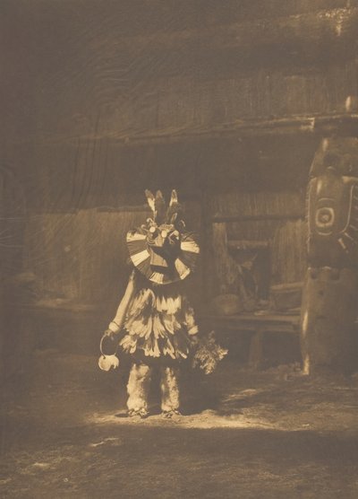 Maskeli Dansçı - Cowichan, 1912. by Edward Sheriff Curtis