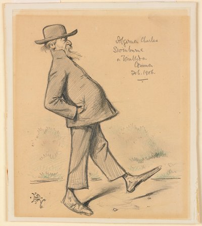 Wimbledon Common'da Algernon Charles Swinburne by Edward Tennyson Reed