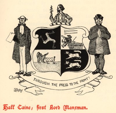 Hall Caine, Birinci Lord Manxman (gravür) by Edward Tennyson Reed