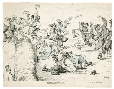 Parlamento Victoria Çapraz Yarışı! (kağıt üzerine mürekkep) by Edward Tennyson Reed