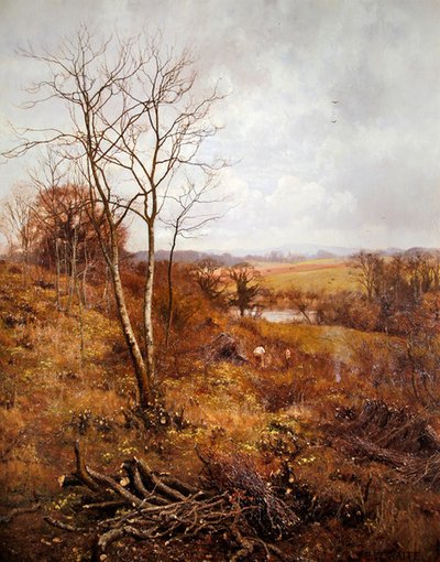 Bir Nisan Günü (panelde yağ) by Edward Wilkins Waite