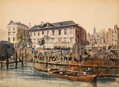 Balıkçılar Salonu ve Londra Köprüsü Binası by Edward William Cooke