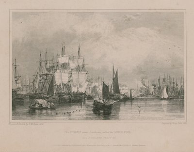 Limehouse yakınlarındaki Thames: Alt Havuz by Edward William Cooke
