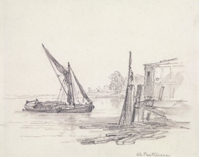 Battersea'daki Thames Nehri üzerinde görüntüle by Edward William Cooke