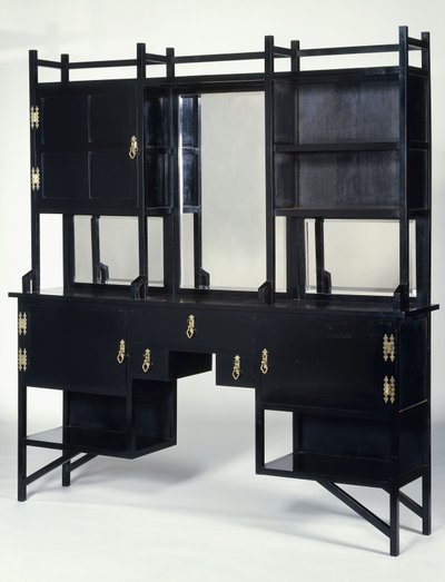 Bir William Watt ebonized yan dolap by Edward William Godwin