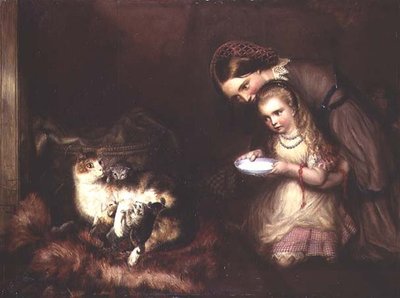 Kedileri beslemek by Edward William John Hopley