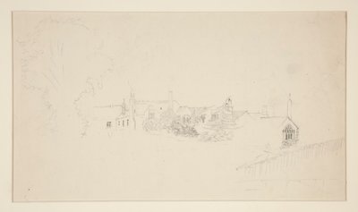 Mimari çalışma (rekto); Süs çizimleri (verso) by Edwin Austin Abbey