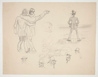 Çeşitli Erkek Figürü Çalışmaları by Edwin Austin Abbey