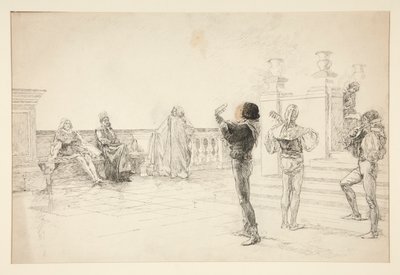 Balthazar şarkı söylüyor: by Edwin Austin Abbey