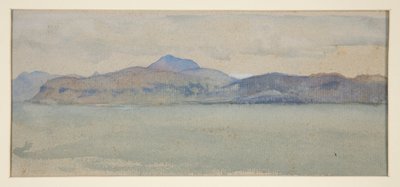 Bourg & Bribun Cliffs, Mull (?) - [Highland Town] by Edwin Austin Abbey