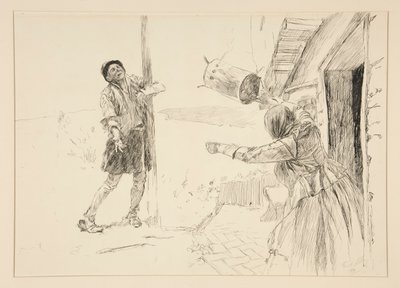 Christopher Sly, Giriş için örnek, Sahne ii, Hırçın Evcilleştirme by Edwin Austin Abbey
