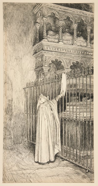 Claudio (bir tomardan okur): by Edwin Austin Abbey