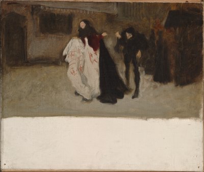 Richard, Gloucester Dükü ve Leydi Anne için Kompozisyon Çalışması by Edwin Austin Abbey