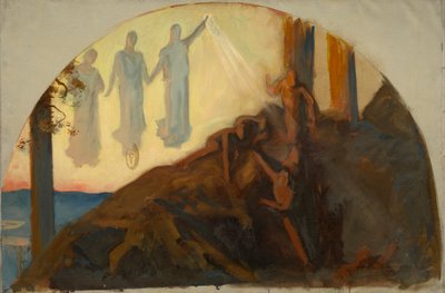 Dünyanın Hazinelerini Ortaya Çıkaran Bilim İçin Kompozisyon Çalışması, Rotunda, Pennsylvania Eyaleti Meclis Binası, Harrisburg by Edwin Austin Abbey