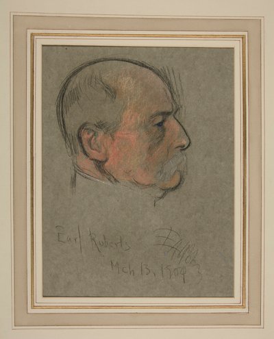Edward VII Portresinin Taç Giymesi: Frederick Sleigh Roberts, Earl by Edwin Austin Abbey