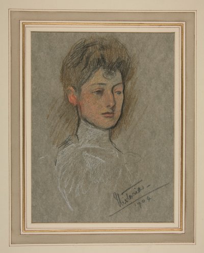 Edward VII Portresinin Taç Giymesi: Prenses Victoria Alexandra Olga Mary by Edwin Austin Abbey