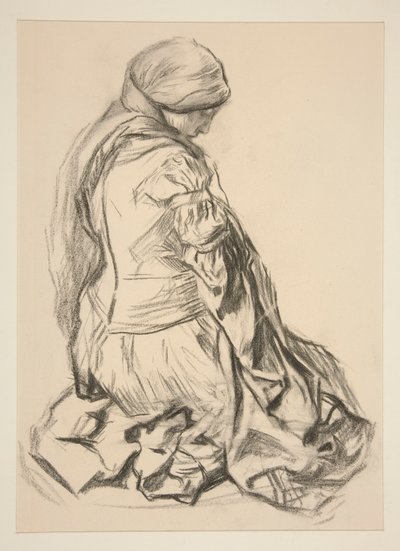 için perdelik çalışma by Edwin Austin Abbey