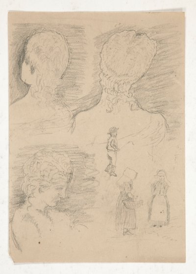 Bir heykel büstünün çizimi by Edwin Austin Abbey