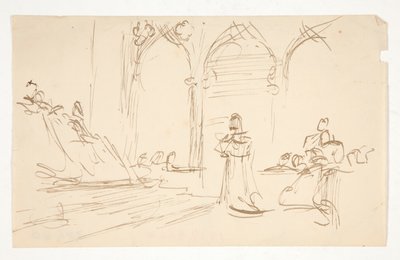 için erken çalışma by Edwin Austin Abbey