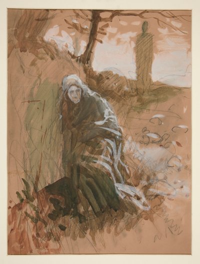 Ormanda şekil - tanımlanamayan resim by Edwin Austin Abbey