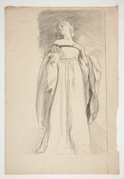 için şekil çalışması by Edwin Austin Abbey