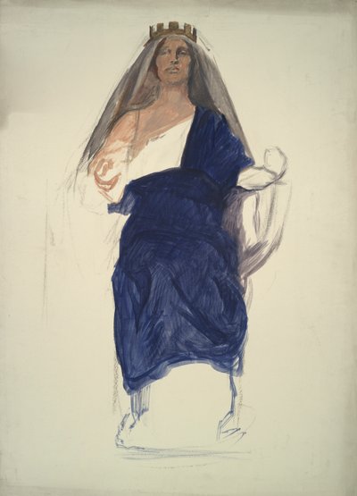 için şekil çalışması by Edwin Austin Abbey