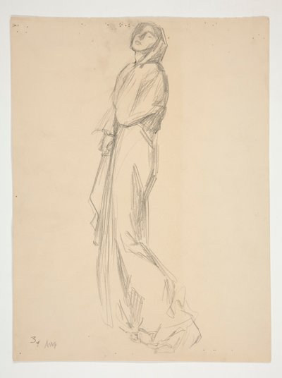 için şekil çalışması by Edwin Austin Abbey