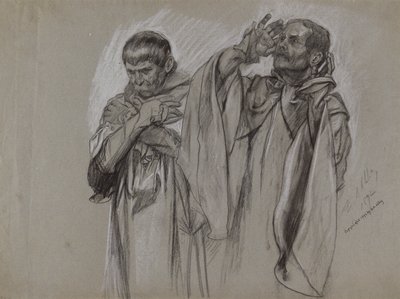 için şekil çalışması by Edwin Austin Abbey