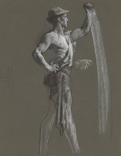 için şekil çalışması by Edwin Austin Abbey