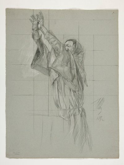 Kral Arthur için şekil çalışması by Edwin Austin Abbey