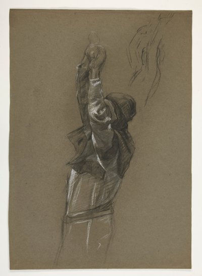 Kral Arthur için şekil çalışması by Edwin Austin Abbey