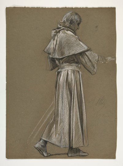 Kral Arthur için şekil çalışması by Edwin Austin Abbey