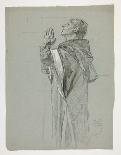 Kral Arthur için şekil çalışması by Edwin Austin Abbey