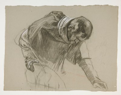 Kral Arthur için şekil çalışması by Edwin Austin Abbey