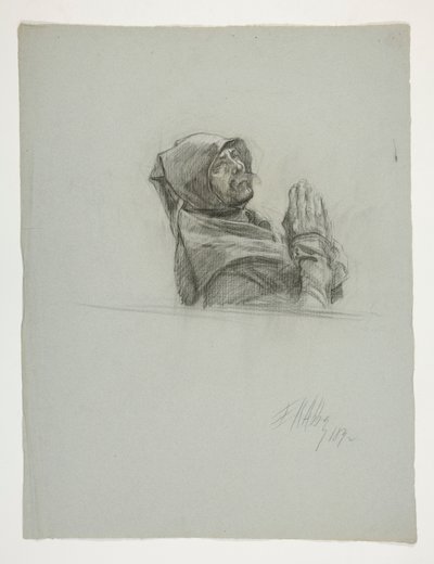Kral Arthur için şekil çalışması by Edwin Austin Abbey