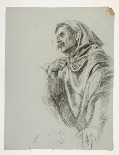 Kral Arthur için şekil çalışması by Edwin Austin Abbey