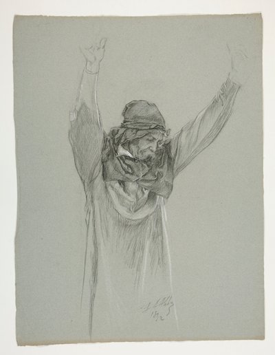 Kral Arthur için şekil çalışması by Edwin Austin Abbey