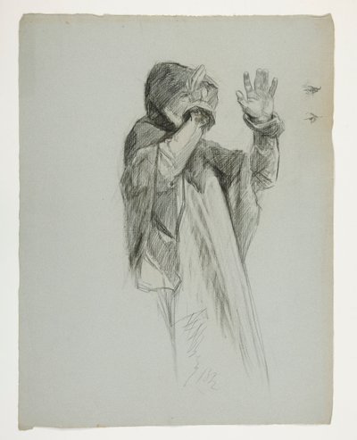 Kral Arthur için şekil çalışması by Edwin Austin Abbey