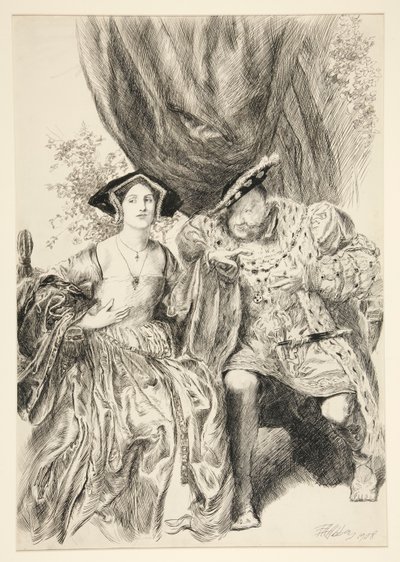 Henry ve Anne Boleyn. Kral Henry: by Edwin Austin Abbey