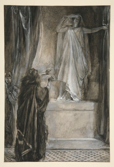 Hermione - Perde V, Sahne III, Kış by Edwin Austin Abbey