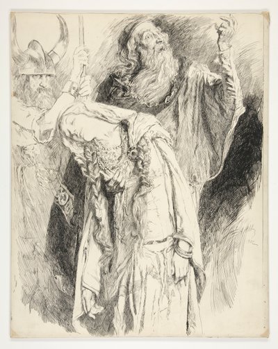 Cordelia kollarında ölü olarak Lear, Act V, Scene iii, King Lear by Edwin Austin Abbey