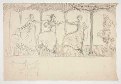 Dans eden kadın dizisi - (tanımlanamayan resim) by Edwin Austin Abbey